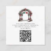 Mexikanisches Hochzeitsfeier Foto QR-Code Begleitkarte (Vorderseite)