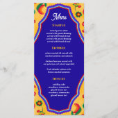 Mexikanisches Hochzeitsmenü Menükarte (Vorderseite)