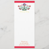 Mexikanisches Hochzeitsprogramm mit floralem Desig Programm (Rückseite)