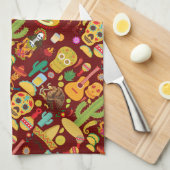 mexikanisches Ikonenmuster Geschirrtuch (Viertel Falte)