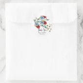 Mexikanisches Imitat Glitzer Festivaldots Hochzeit Runder Aufkleber (Tasche)