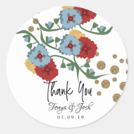 Mexikanisches Imitat Glitzer Festivaldots Hochzeit Runder Aufkleber