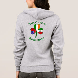Mexikanisches Irish American Flag Kleeblatt Person Hoodie
