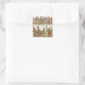 Mexikanisches Kleid Quadratischer Aufkleber (Tasche)