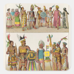 Mexikanisches Kleid Quadratischer Aufkleber