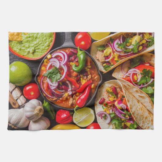 mexikanisches Küchenhandtuch 1 Geschirrtuch (Horizontal)