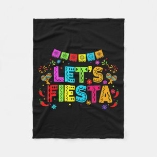 Mexikanisches Lasst uns Fiesta Party Banner Farbig Fleecedecke