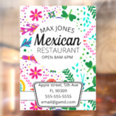 mexikanisches Lebensmittelgeschäft für Obst und Ge Fensteraufkleber (Blatt 2)