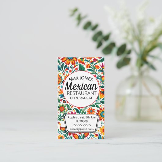 mexikanisches Lebensmittelgeschäft für Obst und Ge Visitenkarte (Stehend Vorderseite)