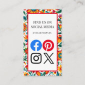 mexikanisches Lebensmittelgeschäft für Obst und Ge Visitenkarte (Rückseite)