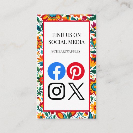 mexikanisches Lebensmittelgeschäft für Obst und Ge Visitenkarte (Rückseite)