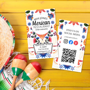 mexikanisches Lebensmittelobst-Delikatfahrzeug Visitenkarte