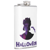 Mexikanisches Mädchen und Fledermäuse Flachmann (Rechts)