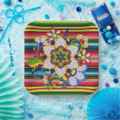 Mexikanisches Mandala Pappteller (Party)