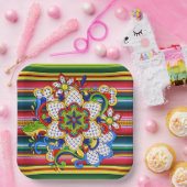 Mexikanisches Mandala Pappteller (Party)