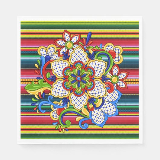 Mexikanisches Mandala Serviette (Vorderseite)