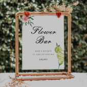 Mexikanisches Margarita Blume Bar Brautparty Zeich Poster