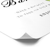 Mexikanisches Margarita Blume Bar Brautparty Zeich Poster (Ecke)