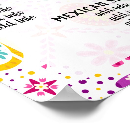 mexikanisches Menü Poster (Ecke)