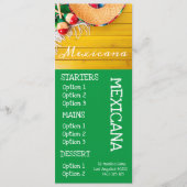 Mexikanisches Menükarte (Vorderseite)