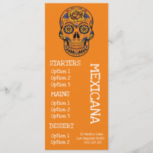Mexikanisches Menükarte