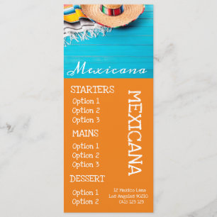 Mexikanisches Menükarte