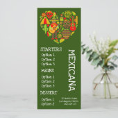 Mexikanisches Menükarte (Stehend Vorderseite)