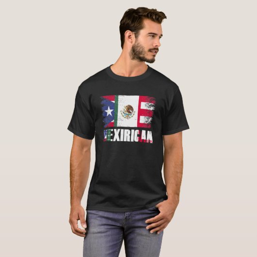 Mexikanisches Mexiko Puerto-Rico Flaggenstolz auf  T-Shirt (Vorne ganz)