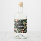 Mexikanisches Muster Alkoholflaschenetikett (Vorderseite)