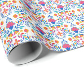 Mexikanisches Muster ethnischer Volkskunst Geschenkpapier (Rolleneckpunkt)