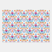 Mexikanisches Muster ethnischer Volkskunst Geschenkpapier Set (Vorderseite)