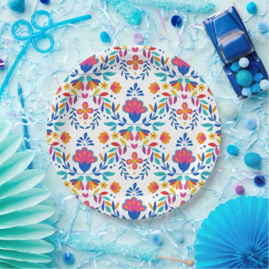 Mexikanisches Muster ethnischer Volkskunst Pappteller (Party)