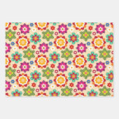 mexikanisches Muster für Blume der Volkskunst Geschenkpapier Set (Vorderseite)