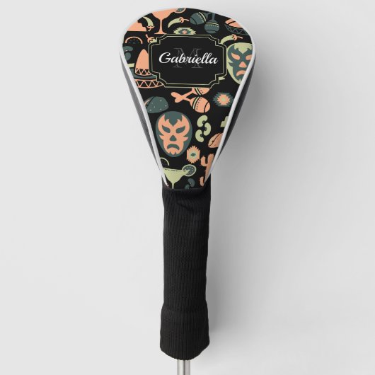 Mexikanisches Muster Golf Headcover (Vorderseite)