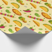 mexikanisches Muster Tacos Nachos Niedlicher Somme Geschenkpapier (Ecke)