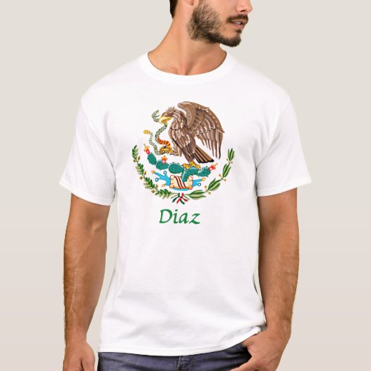 Mexikanisches nationales Siegel Diaz T-Shirt (Vorderseite)