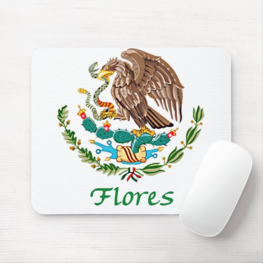 Mexikanisches nationales Siegel Flores Mousepad (Mit Mouse)