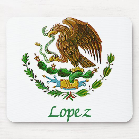 Mexikanisches nationales Siegel Lopez Mousepad (Vorne)
