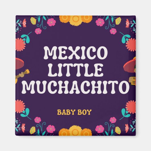 Mexikanisches niedliches Klein Muchacho Boy Baby Magnet (Vorne)