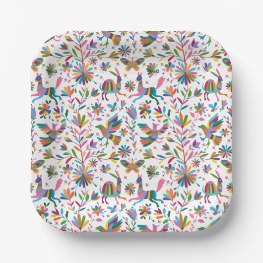 mexikanisches osmanisches Muster Pappteller (Vorderseite)