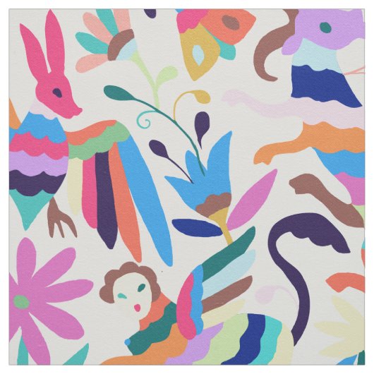 mexikanisches Otomi-Inspiriertes Gewebe Stoff (Muster)