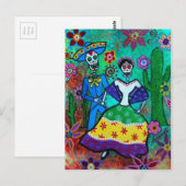 MEXIKANISCHES PAAR DANCING POSTKARTE (Vorne/Hinten)