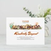 Mexikanisches Party Fiesta - Quinceñera 15. Geburt Einladung (Stehend Vorderseite)