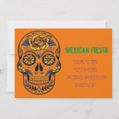 mexikanisches Party Fiesta-Schädel Einladung (Vorderseite)