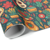 mexikanisches Party Geschenkpapier (Rolleneckpunkt)