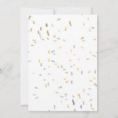 Mexikanisches Party Imitate Goldene Foil Erwachsen Einladung (Rückseite)