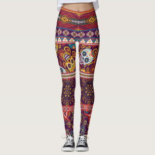 Mexikanisches Patchwork: traditionelles Vintage-De Leggings