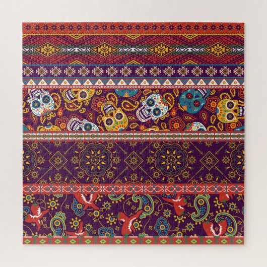 Mexikanisches Patchwork: traditionelles Vintage-De Puzzle (Vertikal)