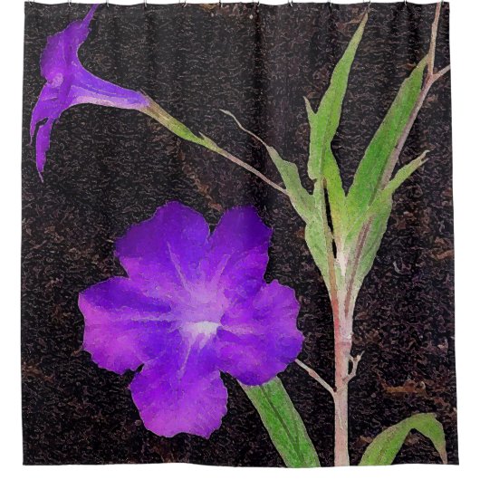 Mexikanisches Petunia Lila Duschvorhang (Vorderseite)