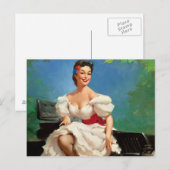Mexikanisches Pin-Up-Mädchen Postkarte (Vorne/Hinten)